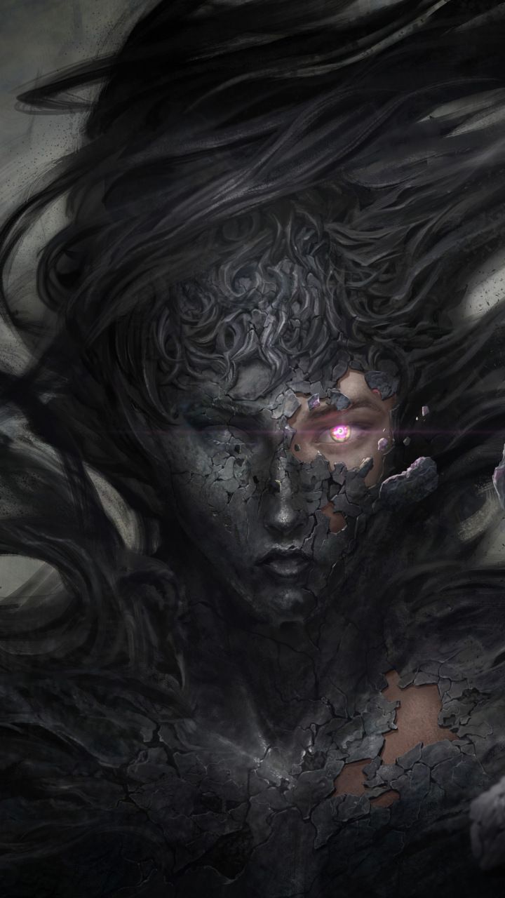 Dark demon fantasy witch 5k, 720x1280 wallpaper. Dark fantasy art, Fantasy witch, Horror art