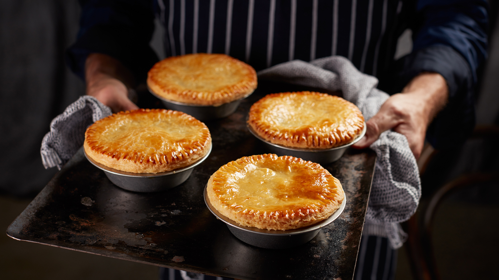 Homemade chicken and mushroom pies. The Neff Kitchen