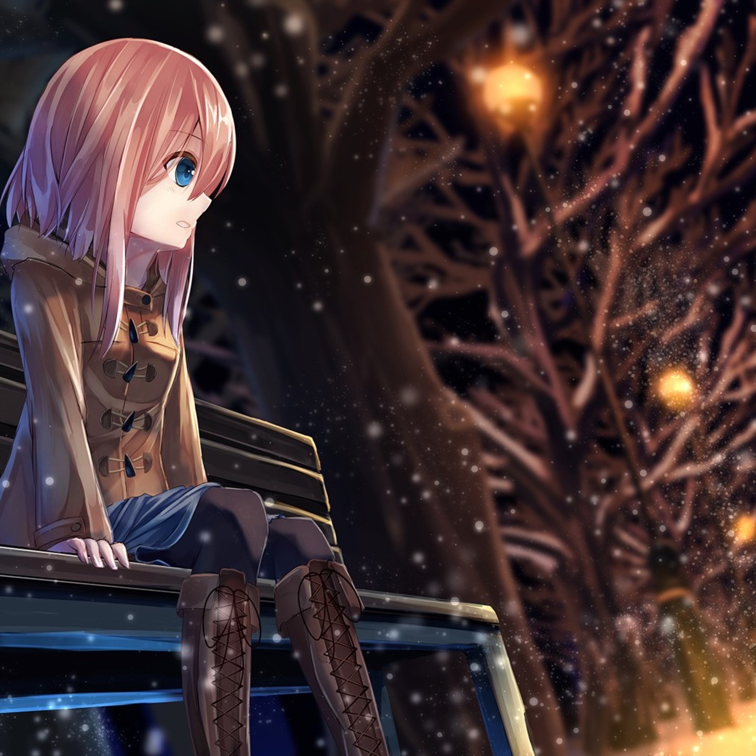 Anime Girl Alone iPad Pro Retina Display HD 4k Wallpaper, Image, Background, Photo and Picture