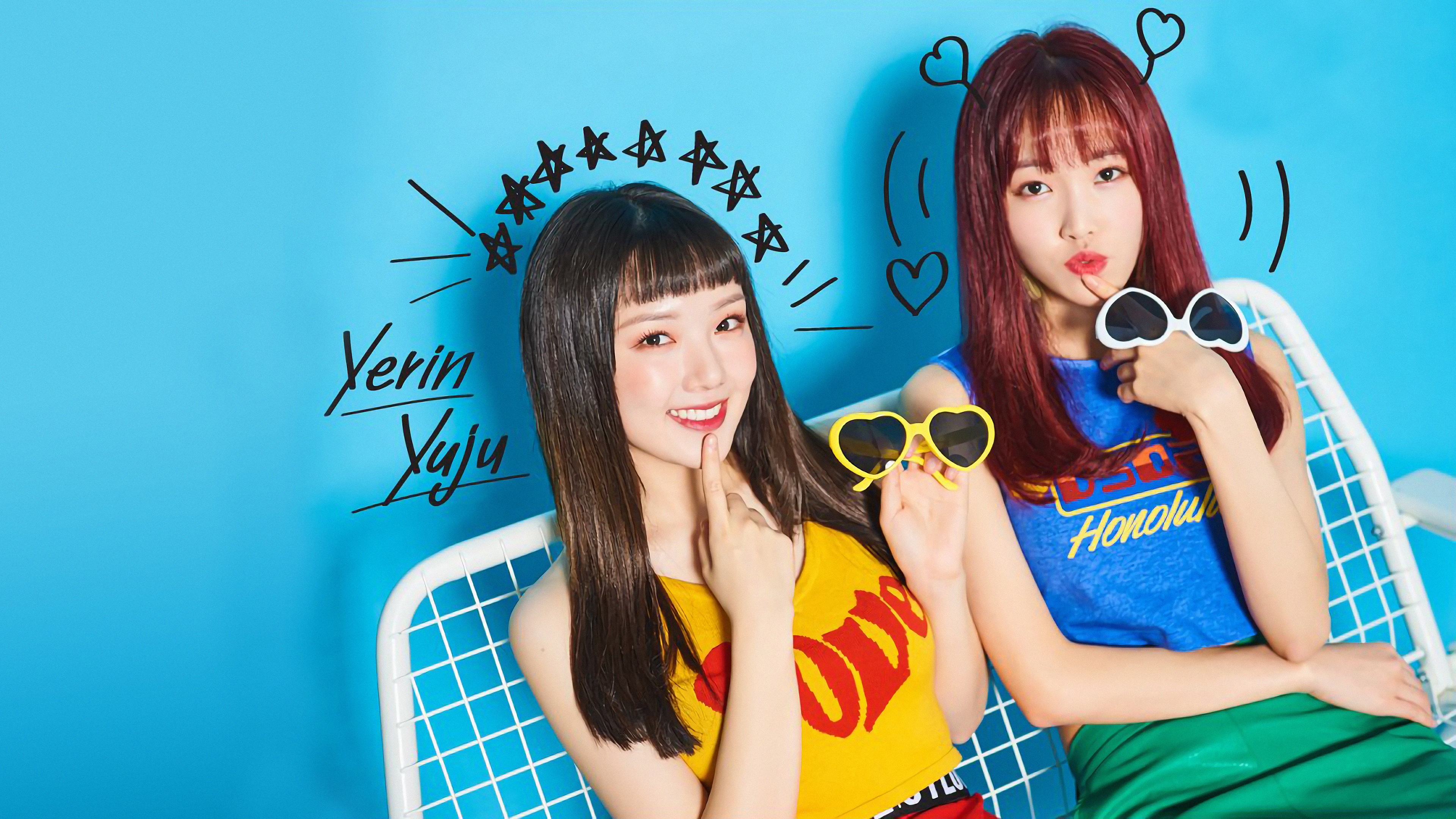 Yerin and Yuju GFriend Sunny Summer 4K