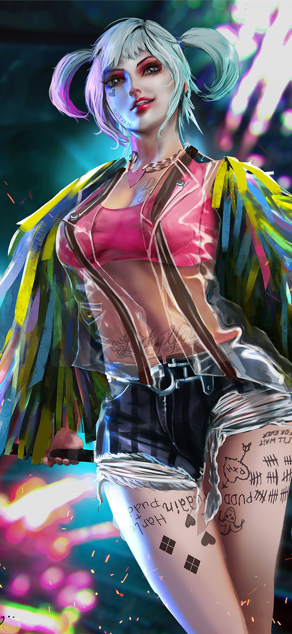 birds of prey harley quinn art 4k iPhone 11 Wallpaper Free Download