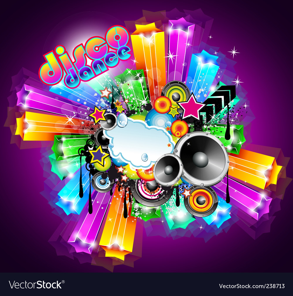 Disco dance background Royalty Free Vector Image