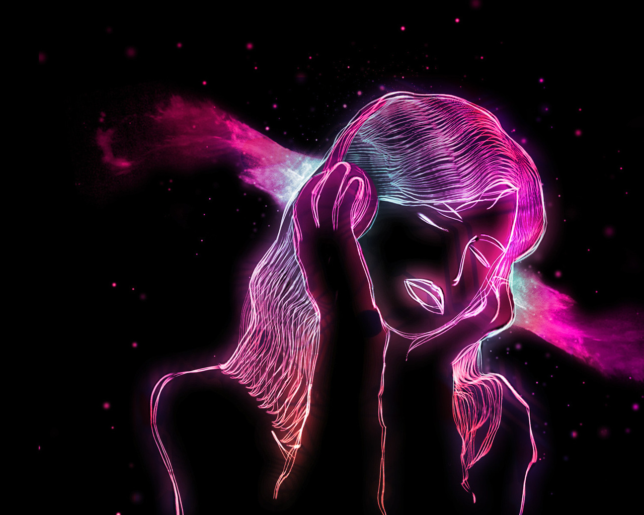 Neon 3D Wallpaper