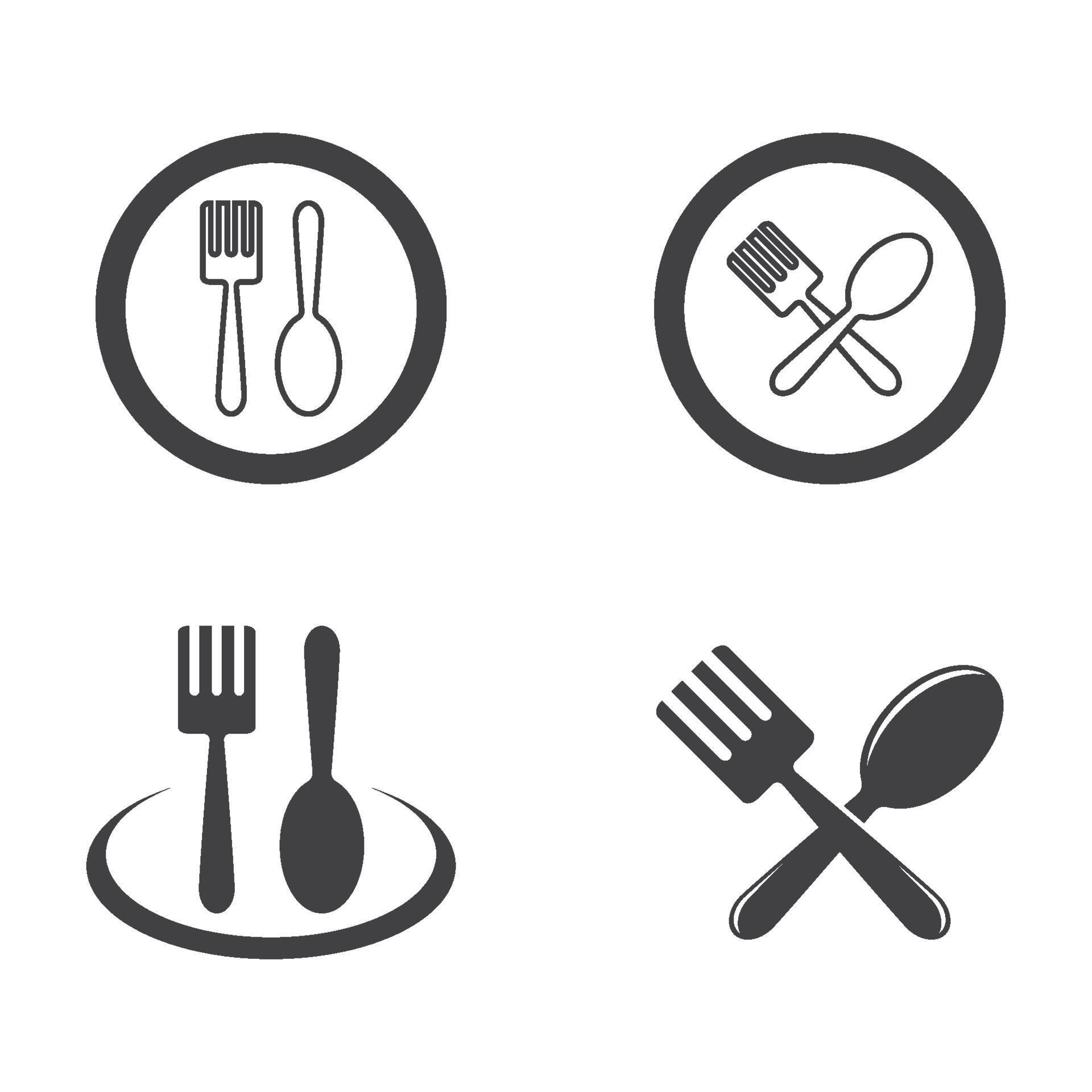 Restaurant logo image set