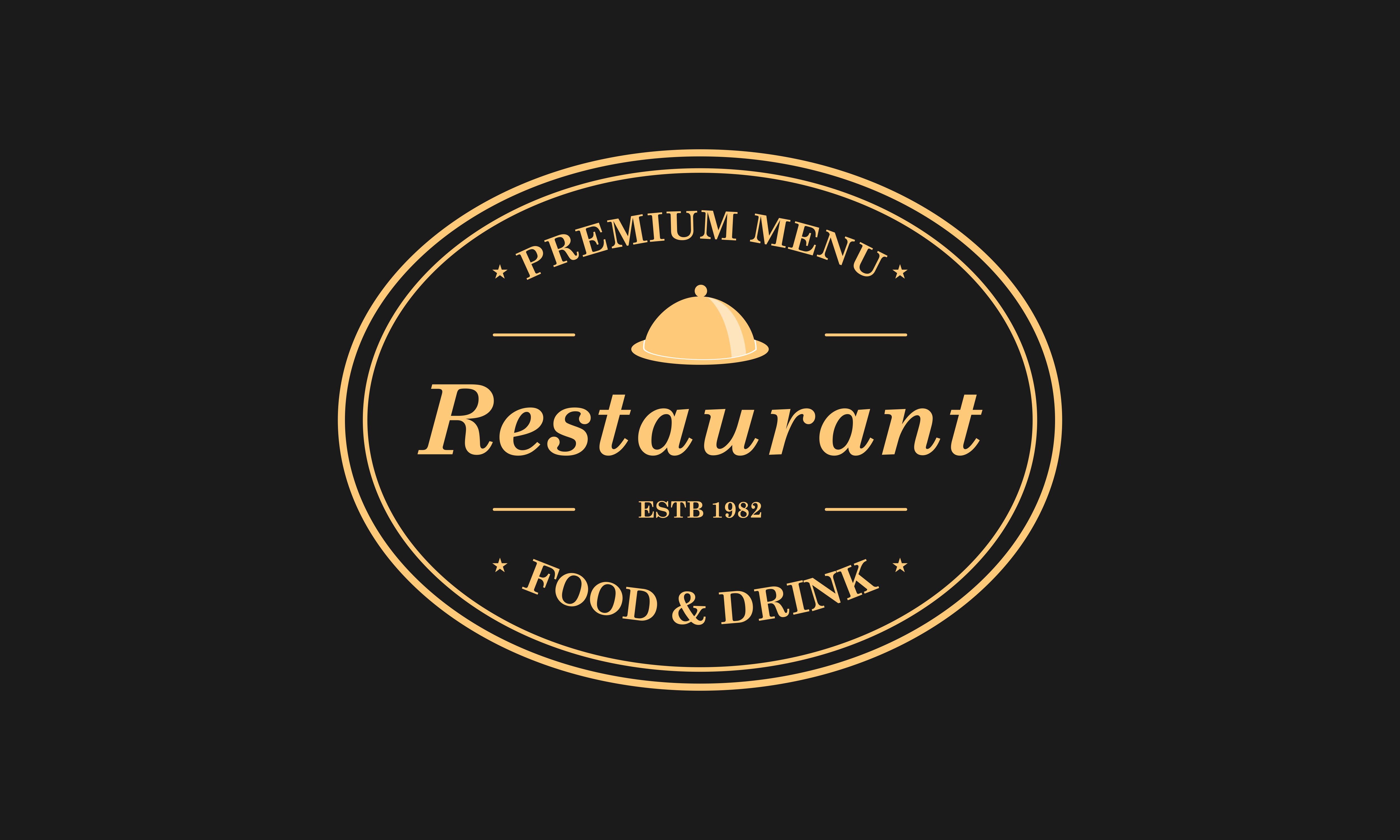 Vintage Restaurant Logo and Badge Logo Graphic by 2qnah · Creative Fabrica