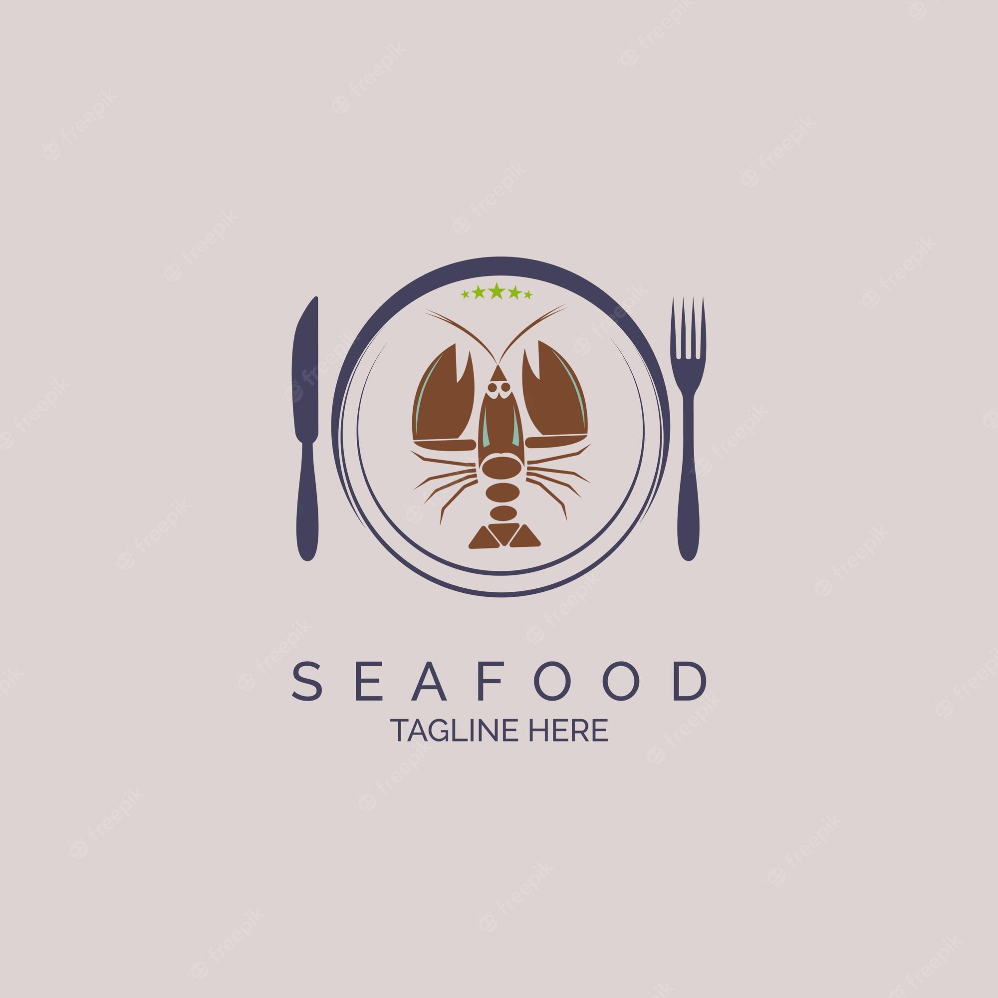 Premium Vector. Lobster seafood restaurant logo design for brand or company and other