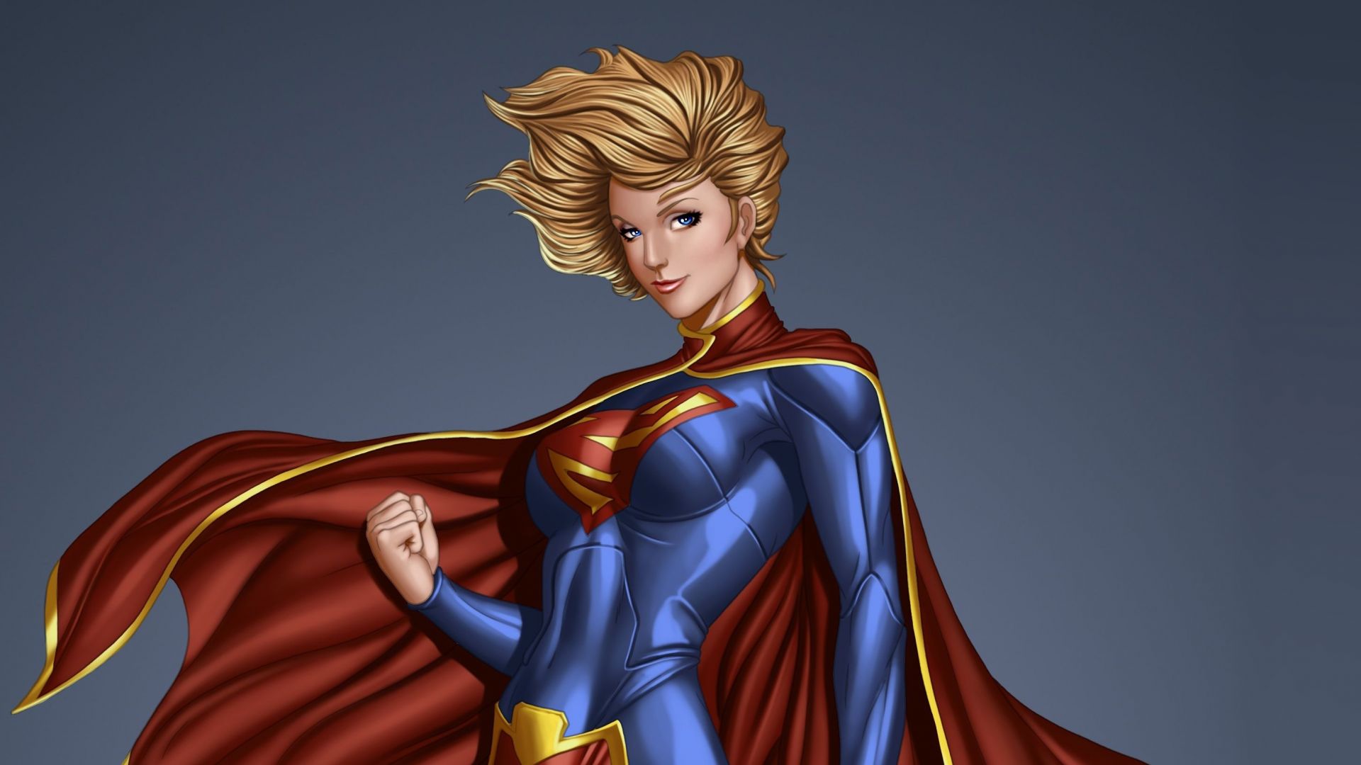 Arts, supergirl, blonde, superhero wallpaper, HD image, picture, background, 88d410