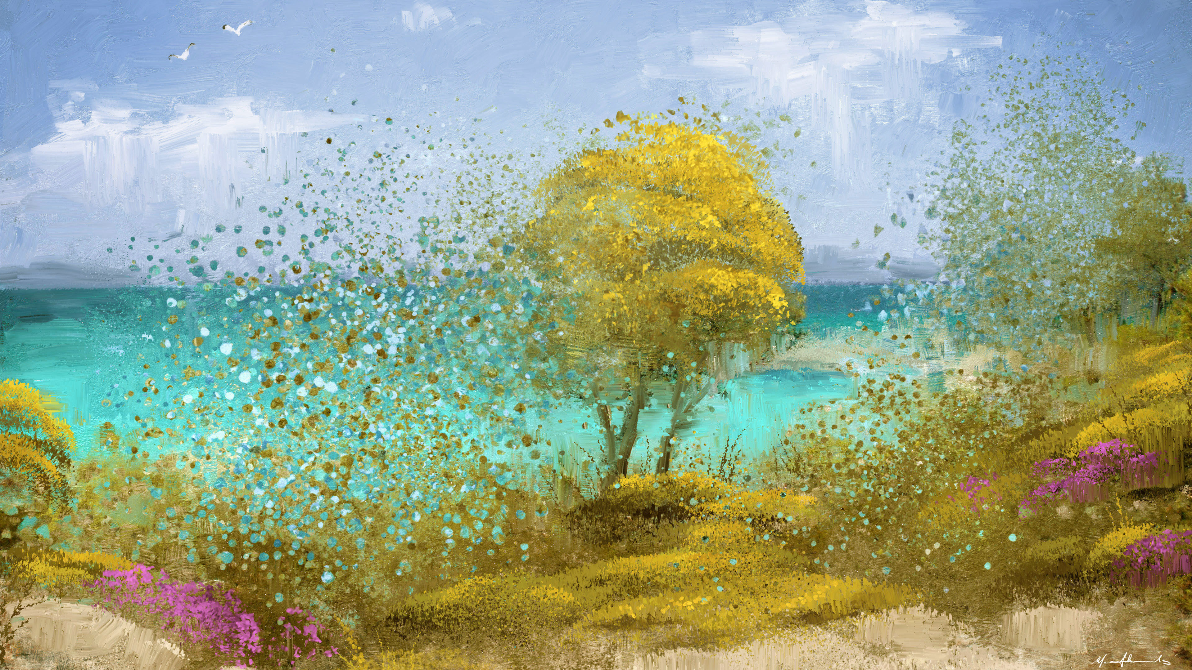Concept Art and Photohop Brushes of a Greek Beach