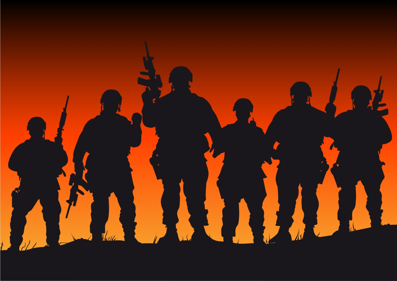 Military Silhouette Wallpaper