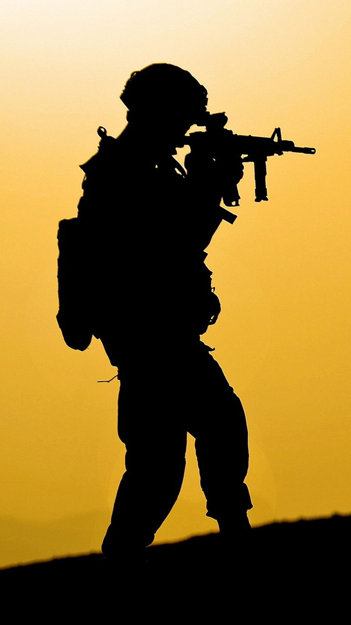 Indian Soldier Silhouette