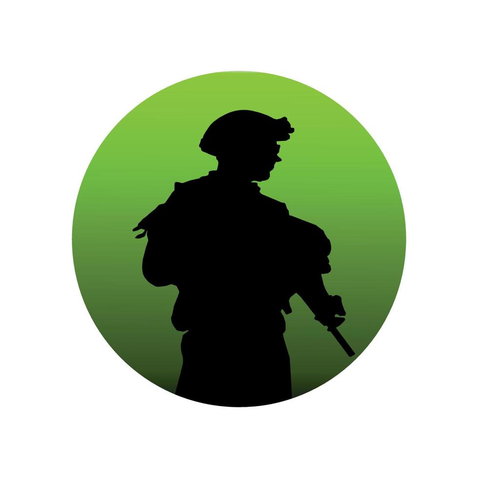Soldier army silhouette vector image