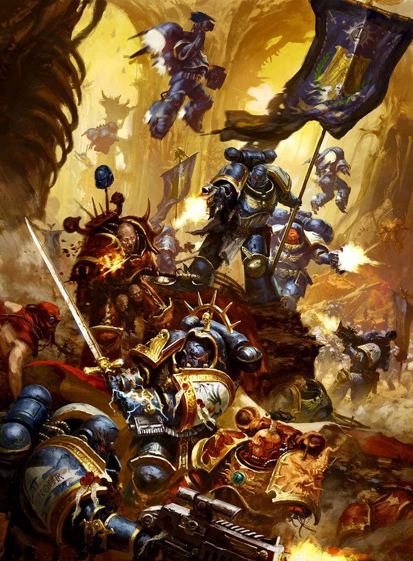40k & 30k Imperial wallpaper. Warhammer art, Warhammer 40k artwork, Space marine art