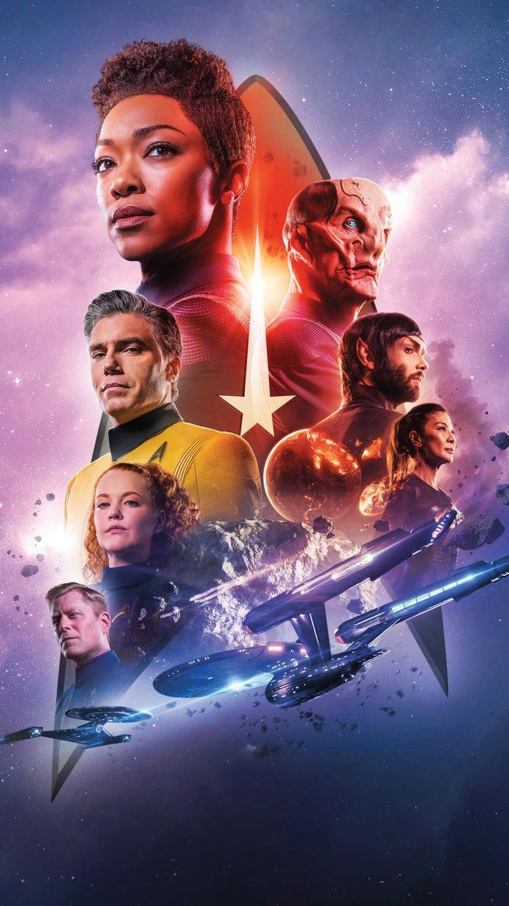 Star Trek: Discovery Phone Wallpaper. Moviemania. Star trek posters, Star trek cast, Star trek wallpaper