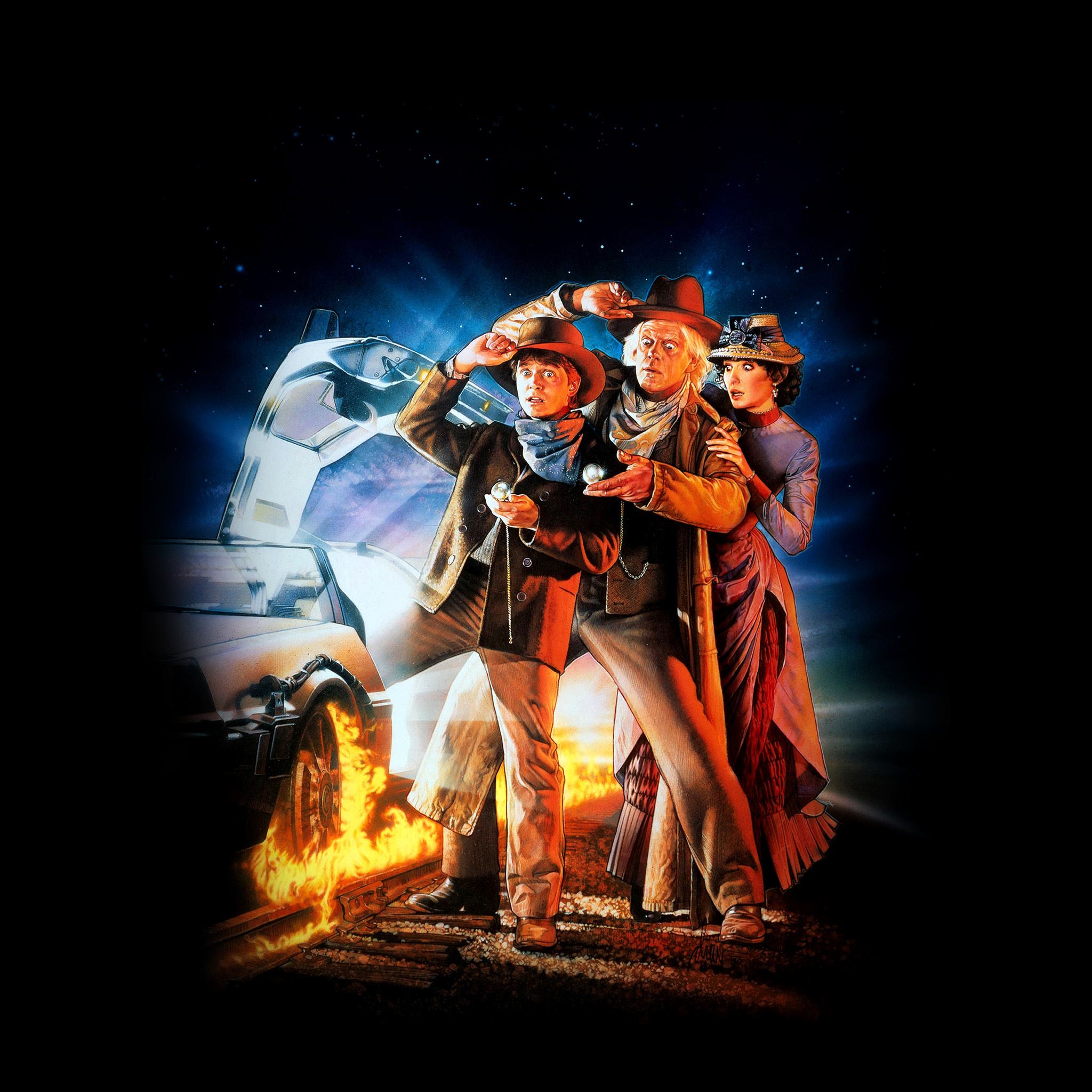 Back To The Future 3 Poster Film Art iPad Air Wallpaper Free Download