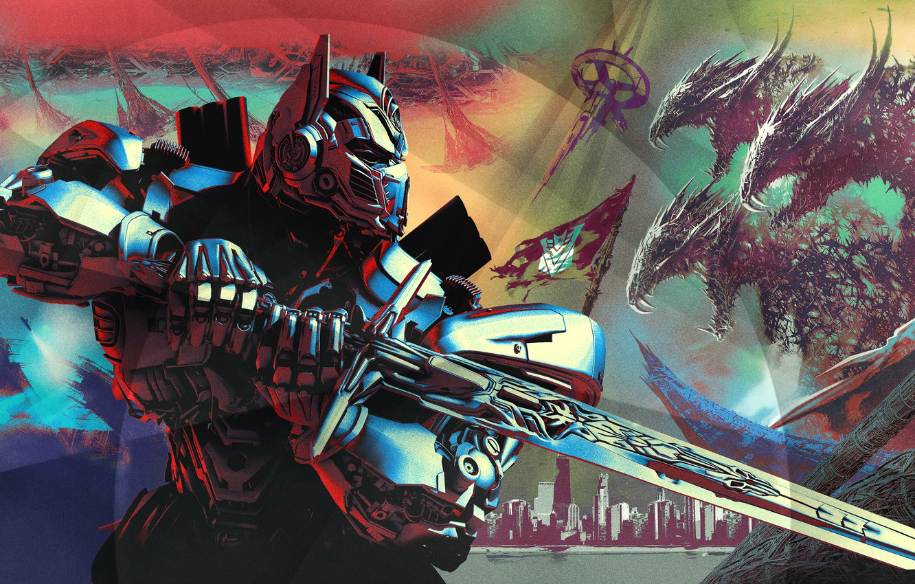 Wallpaper Action, Fantasy, Robot, Warrior, Machine, The, Transformers, year, Optimus Prime, Michael Bay, Last, EXCLUSIVE, Knight, Movie, Sword, Paramount Picture image for desktop, section фильмы