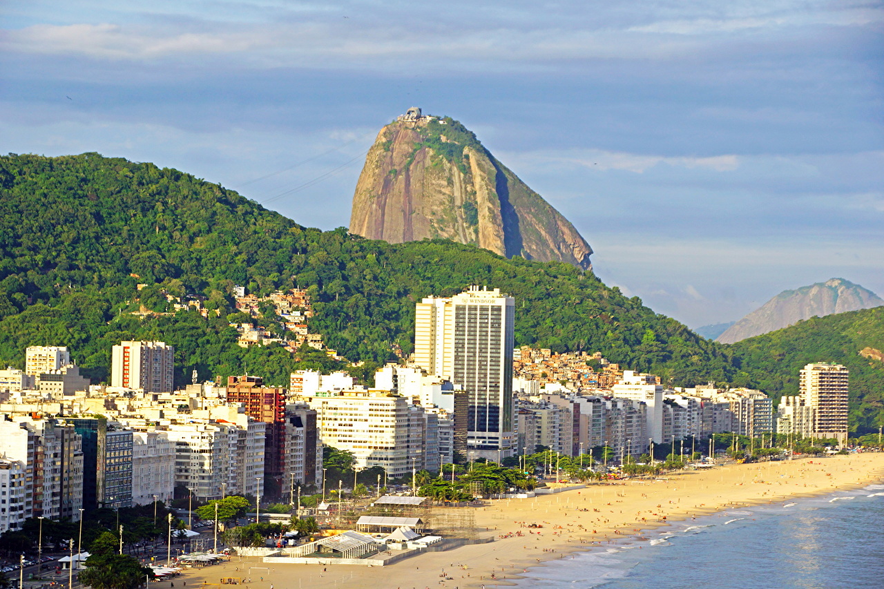 Image Rio de Janeiro Brazil Beach mountain Coast Cities Building