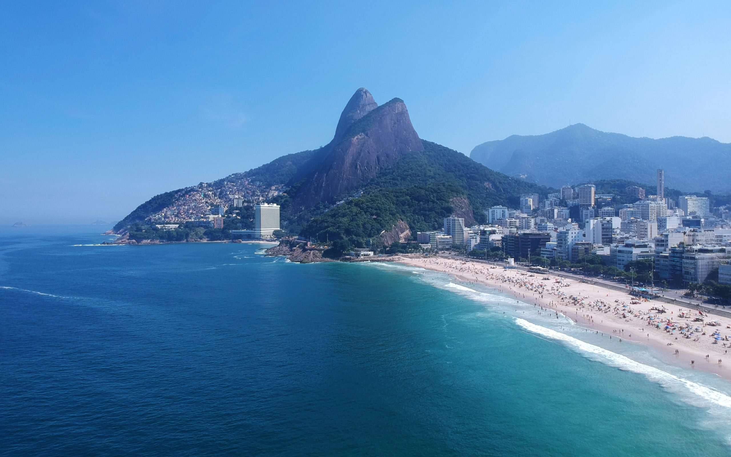 Aerial view of Rio de Janeiro's coastline, Brazil