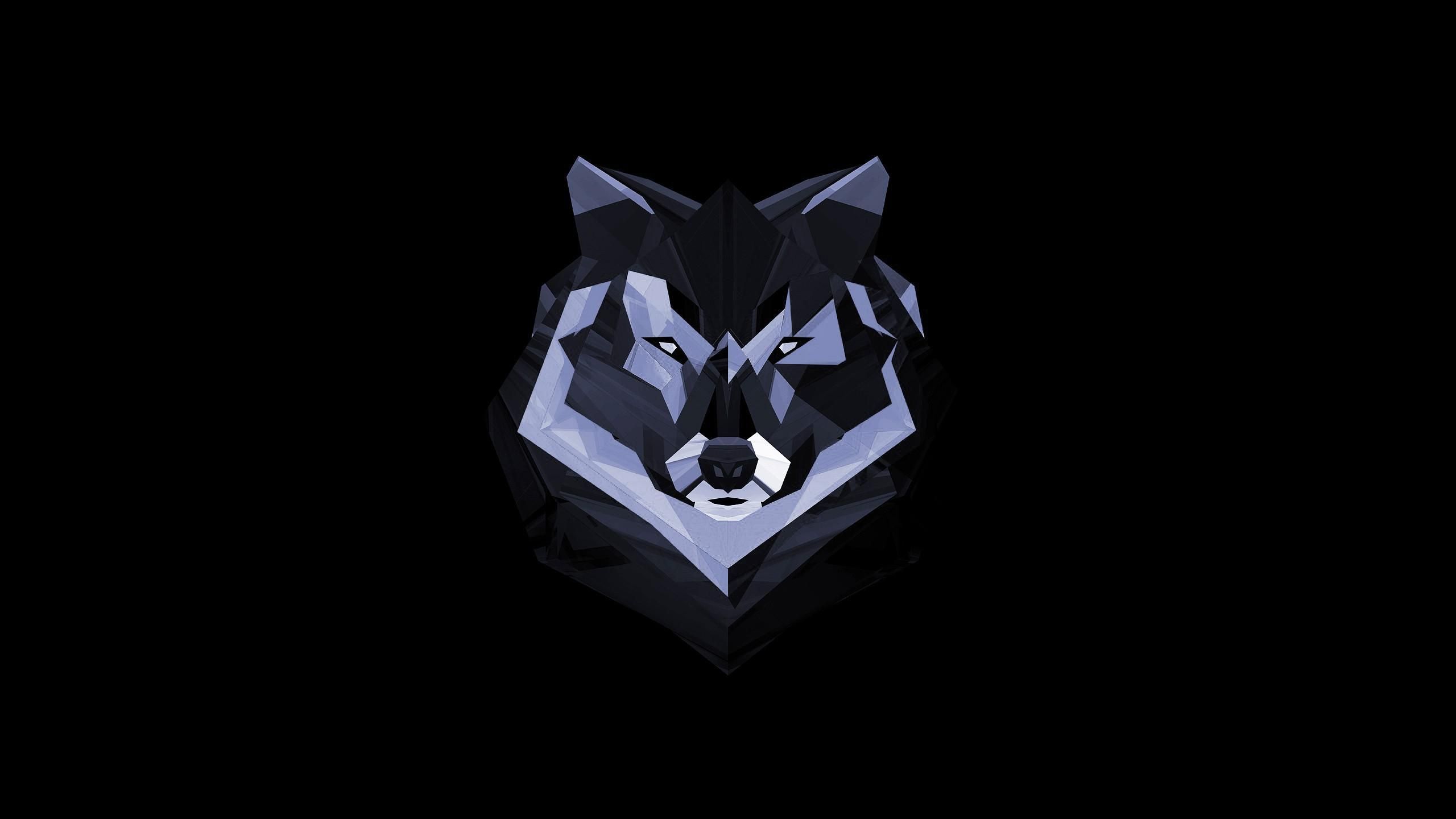 Download Blue Wolf Minimalist Logo Wallpaper  Wallpaperscom
