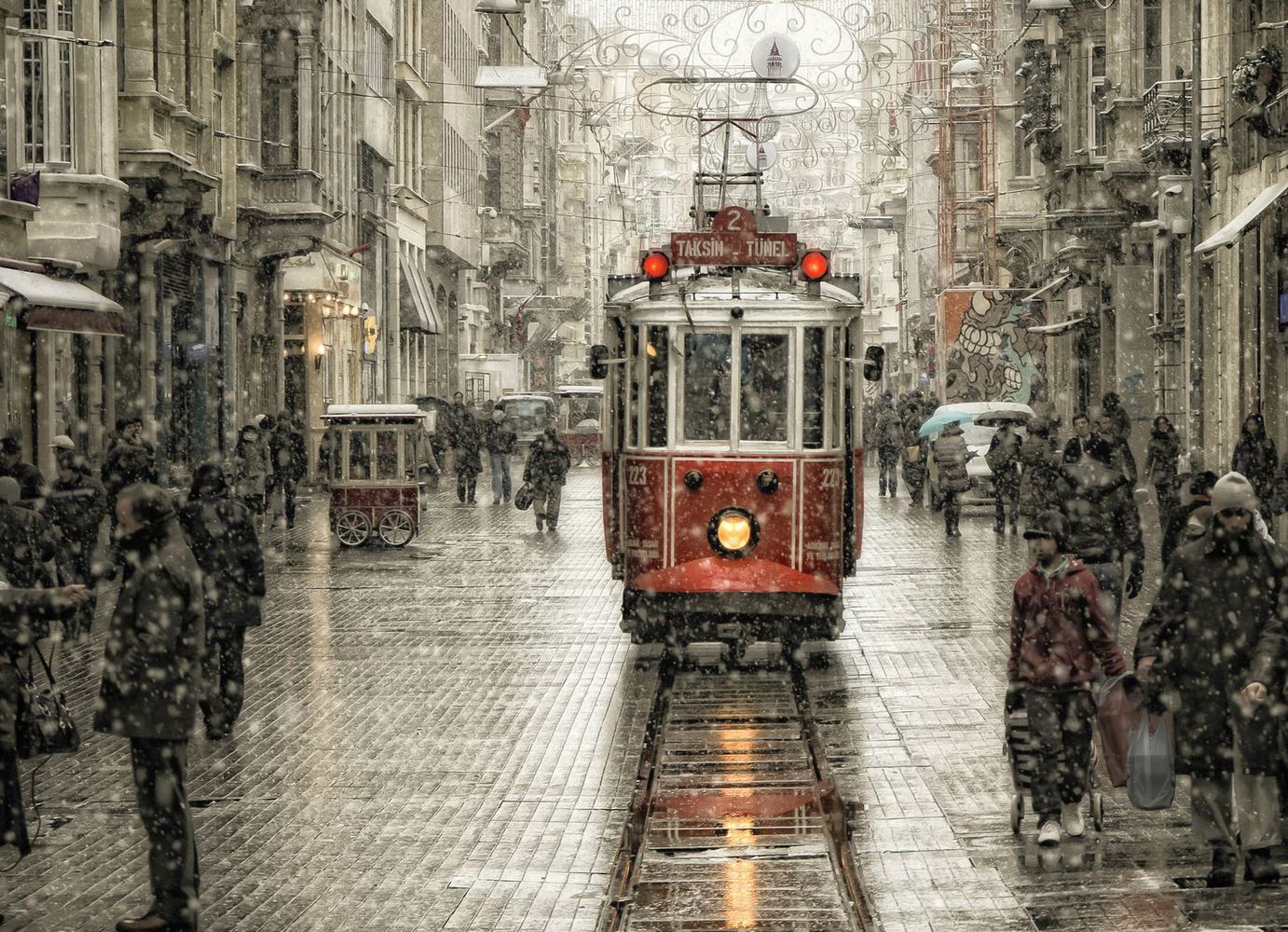 Tram Scene, Istanbul, Turkey. Cityscape wallpaper, Street scenes, Cityscape