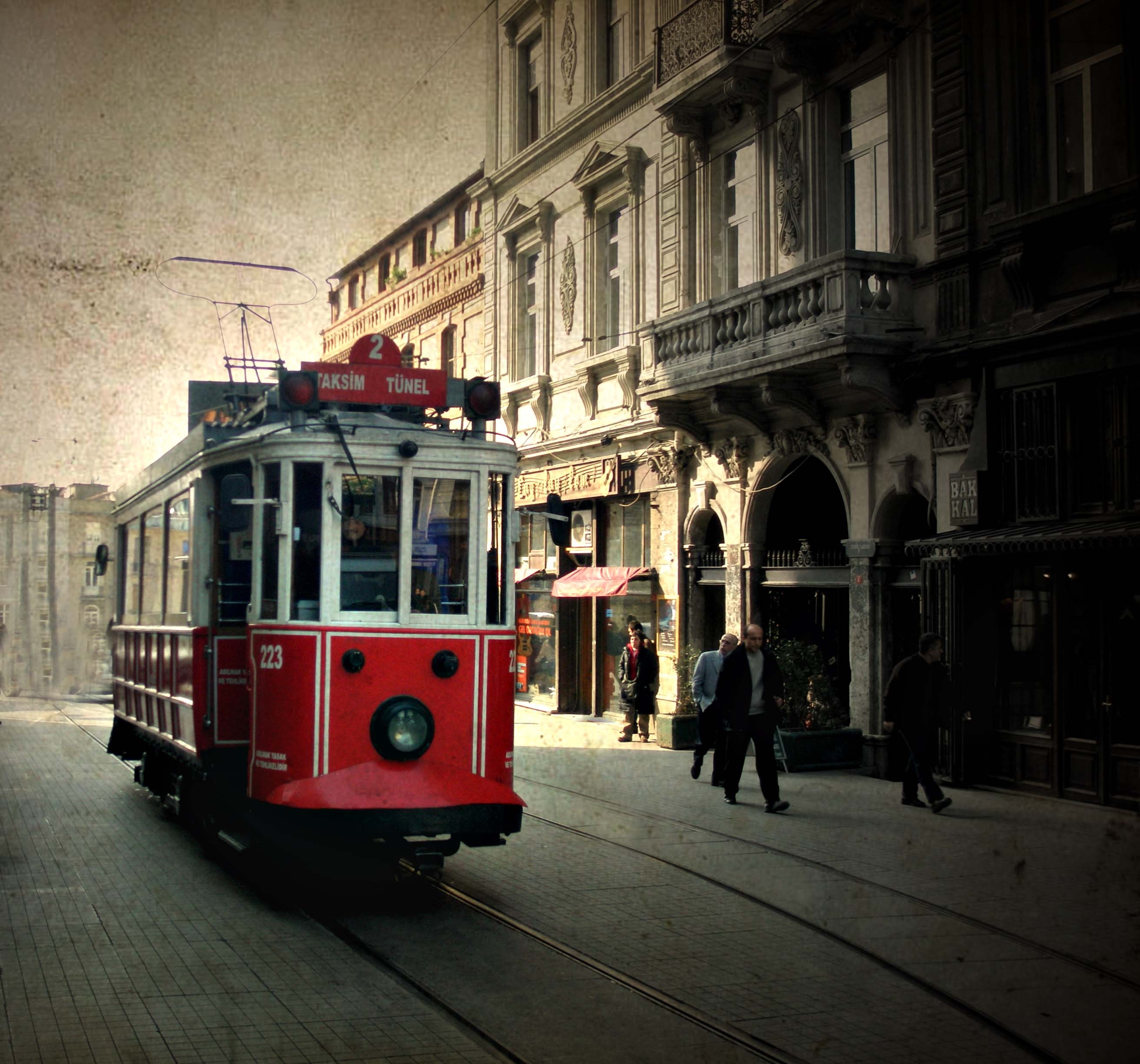 cityscapes, buildings, tram, Turkey, Istanbul, taksim, Istiklal street Wallpaper / WallpaperJam.com