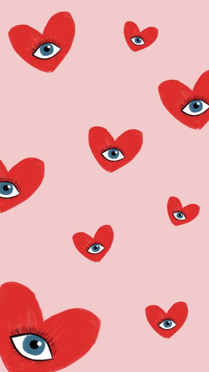red heart with eyes brand