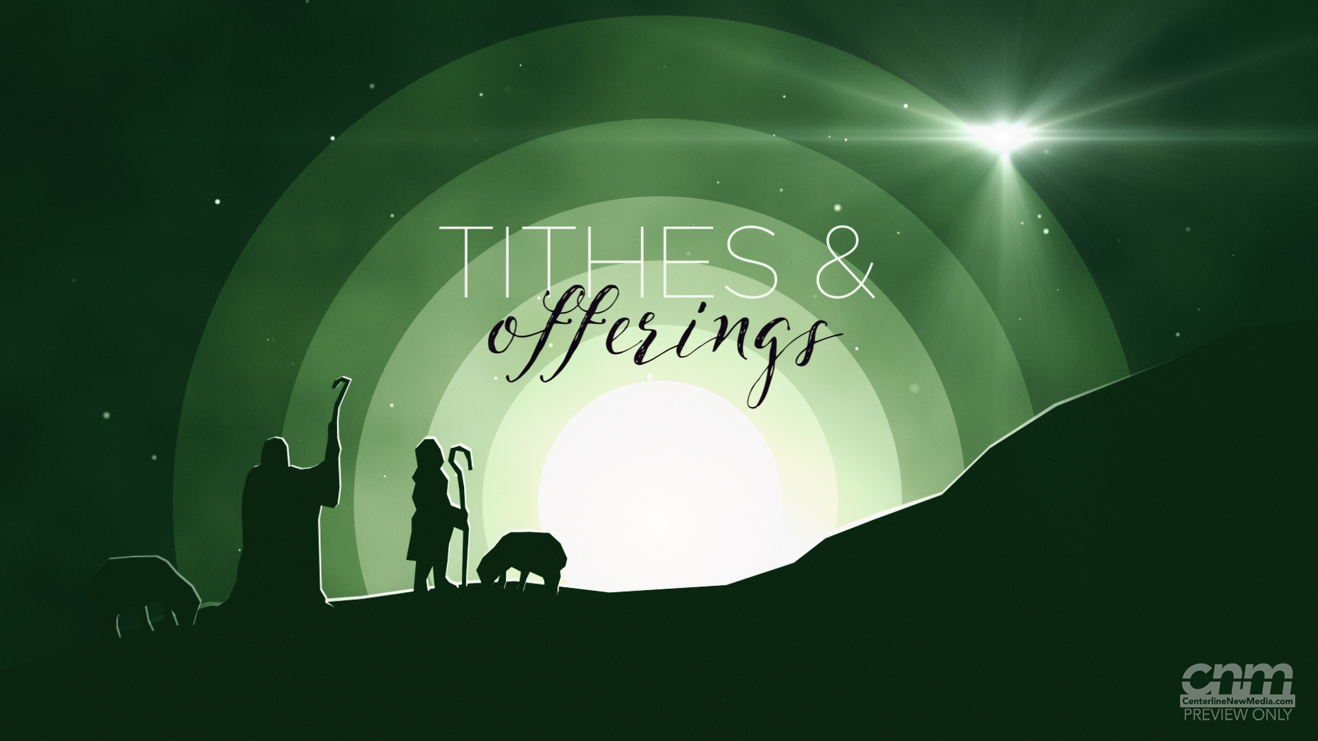 Winter Night Shepherds Tithes & Offerings Still // Centerline New Media