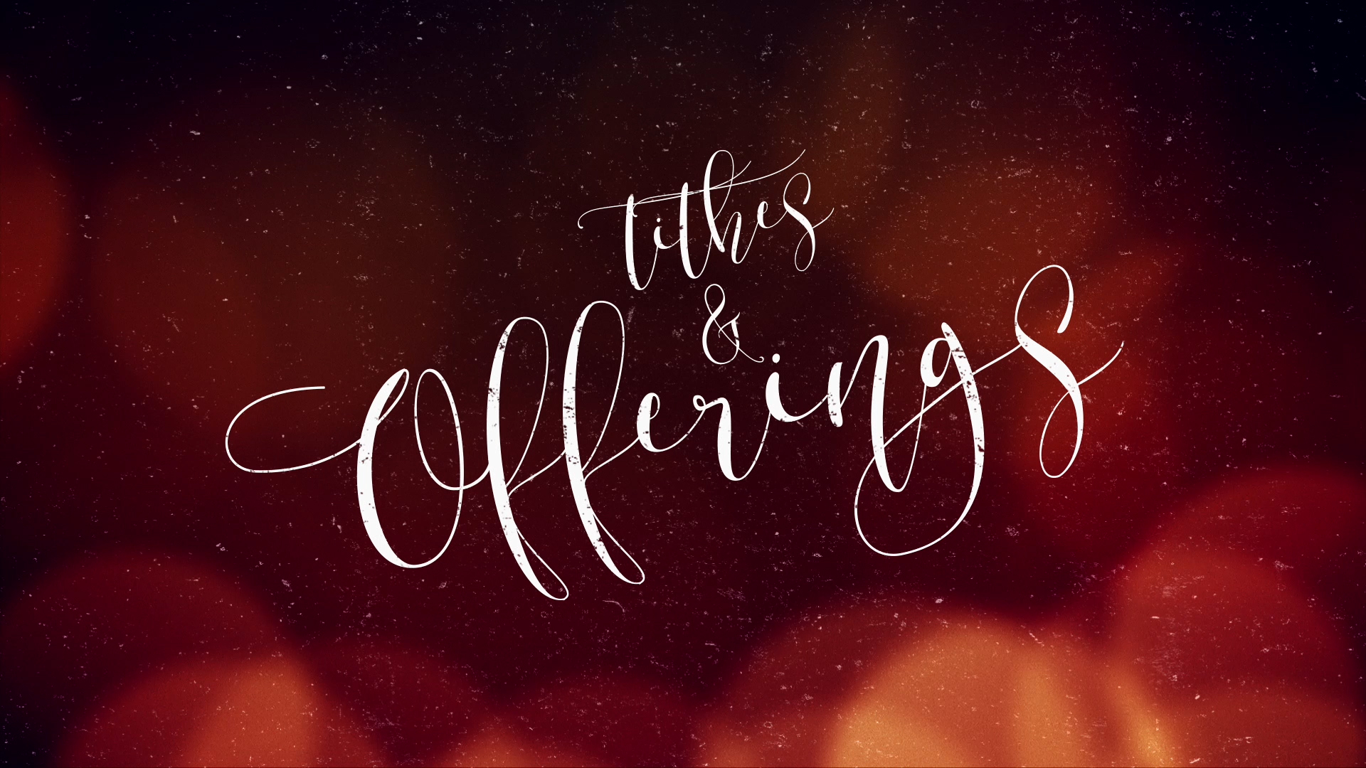 Warm Christmas Glow Tithes & Offerings. Motion Video Background