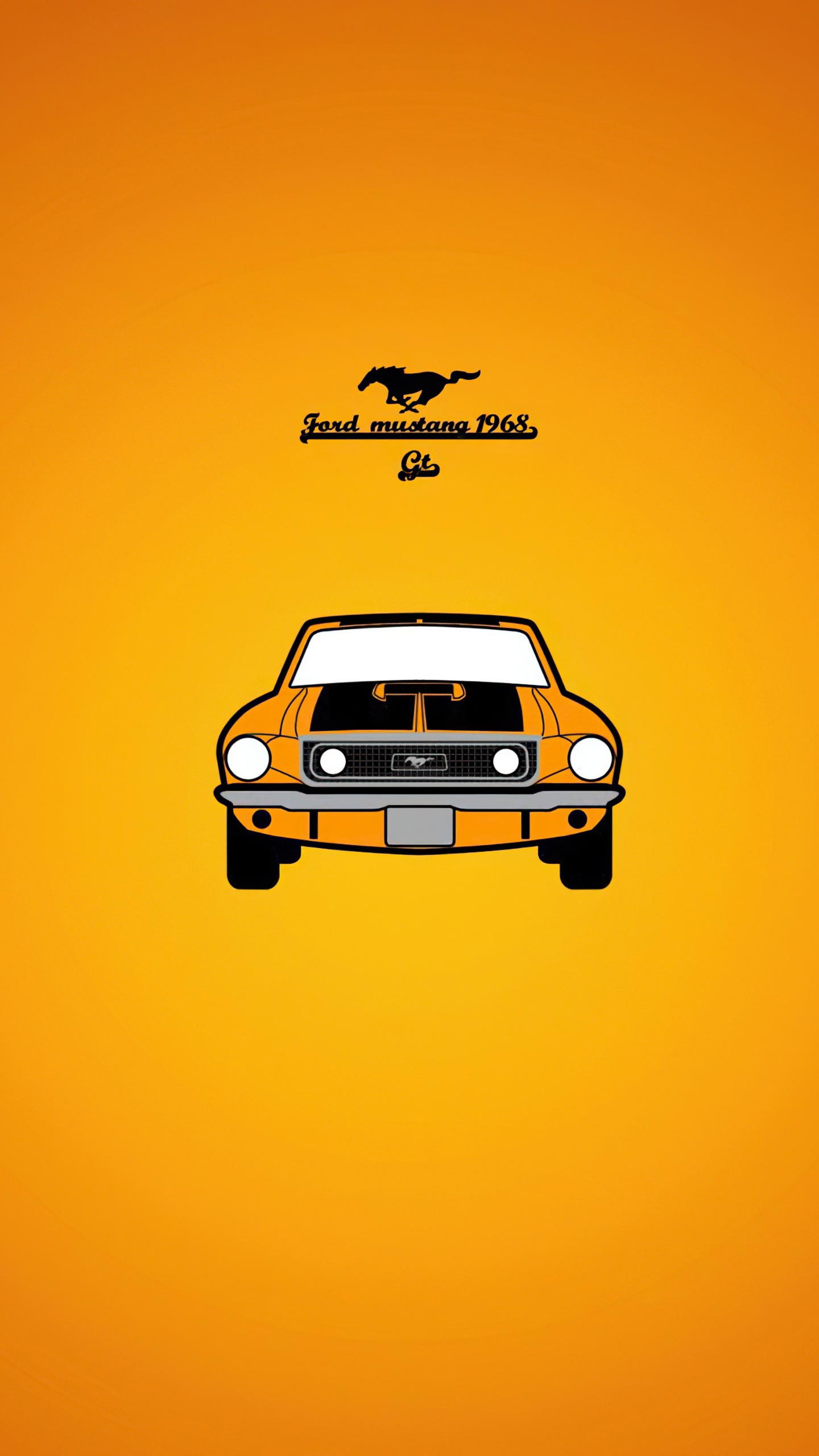 Ford Mustang Art Minimal Art Android 4K Wallpaper