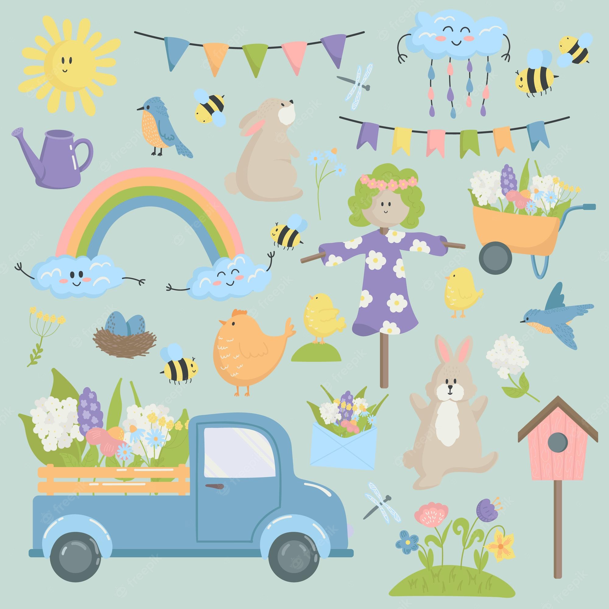 Free Flower Truck Vectors, Image in AI, EPS format