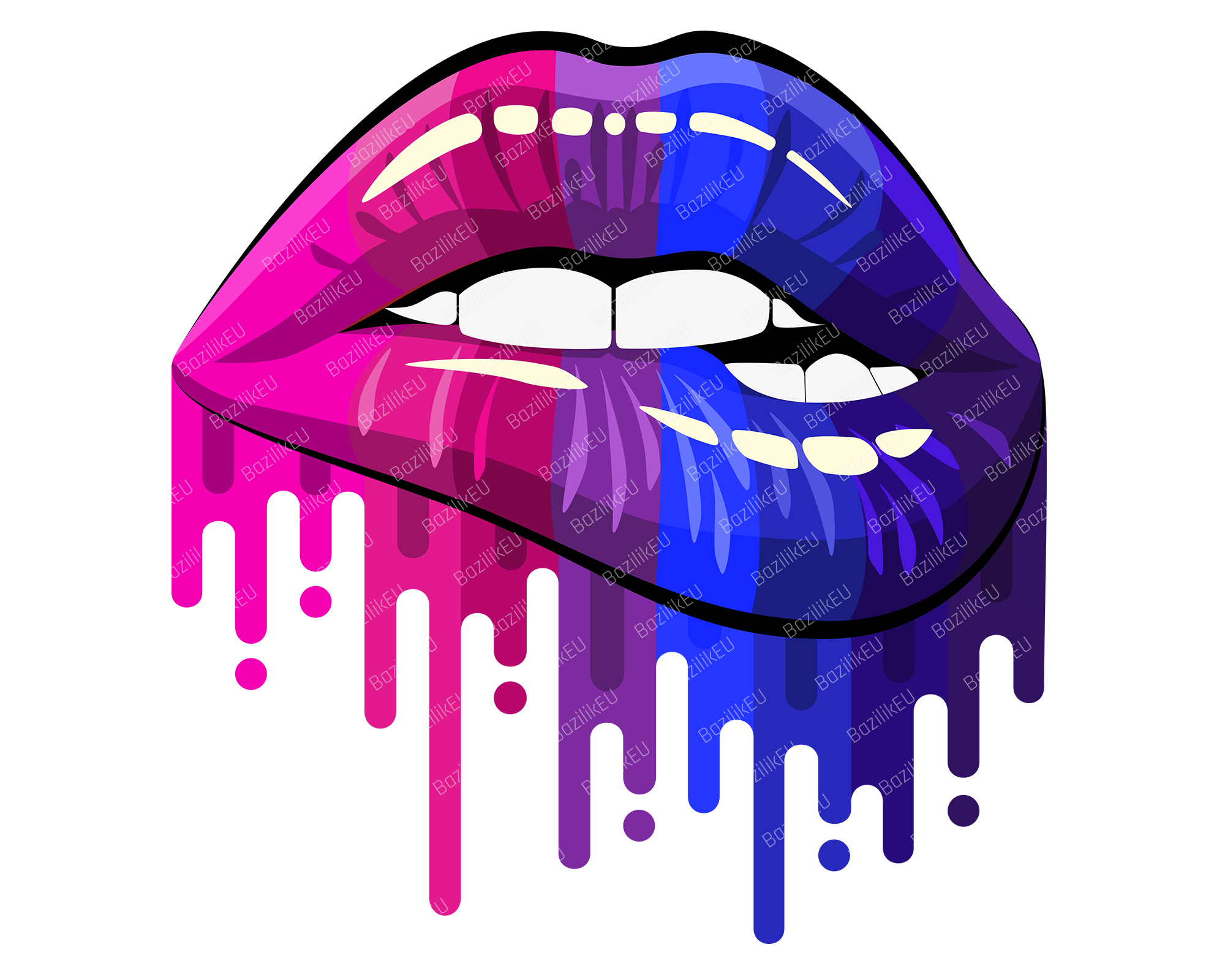 Dripping Lips SVG Files