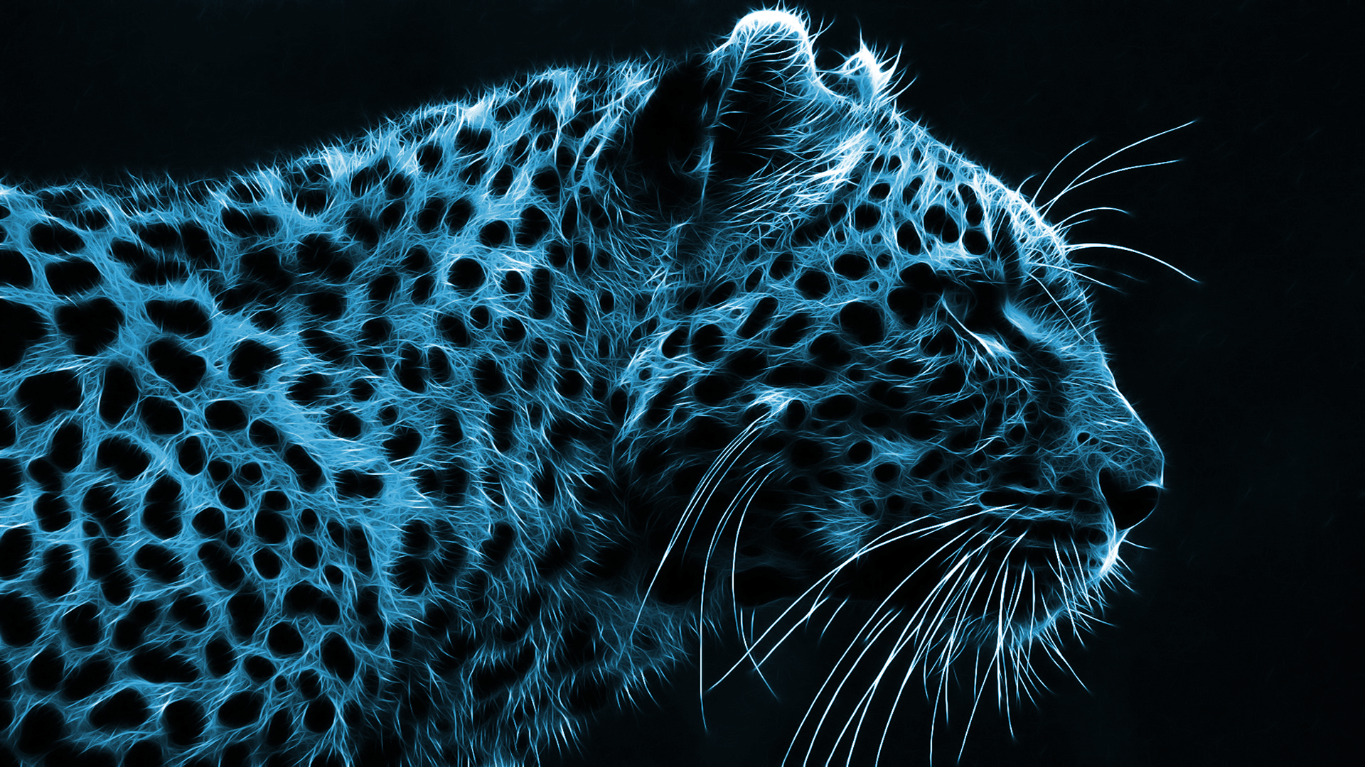 Blue Cheetah Print Wallpaper