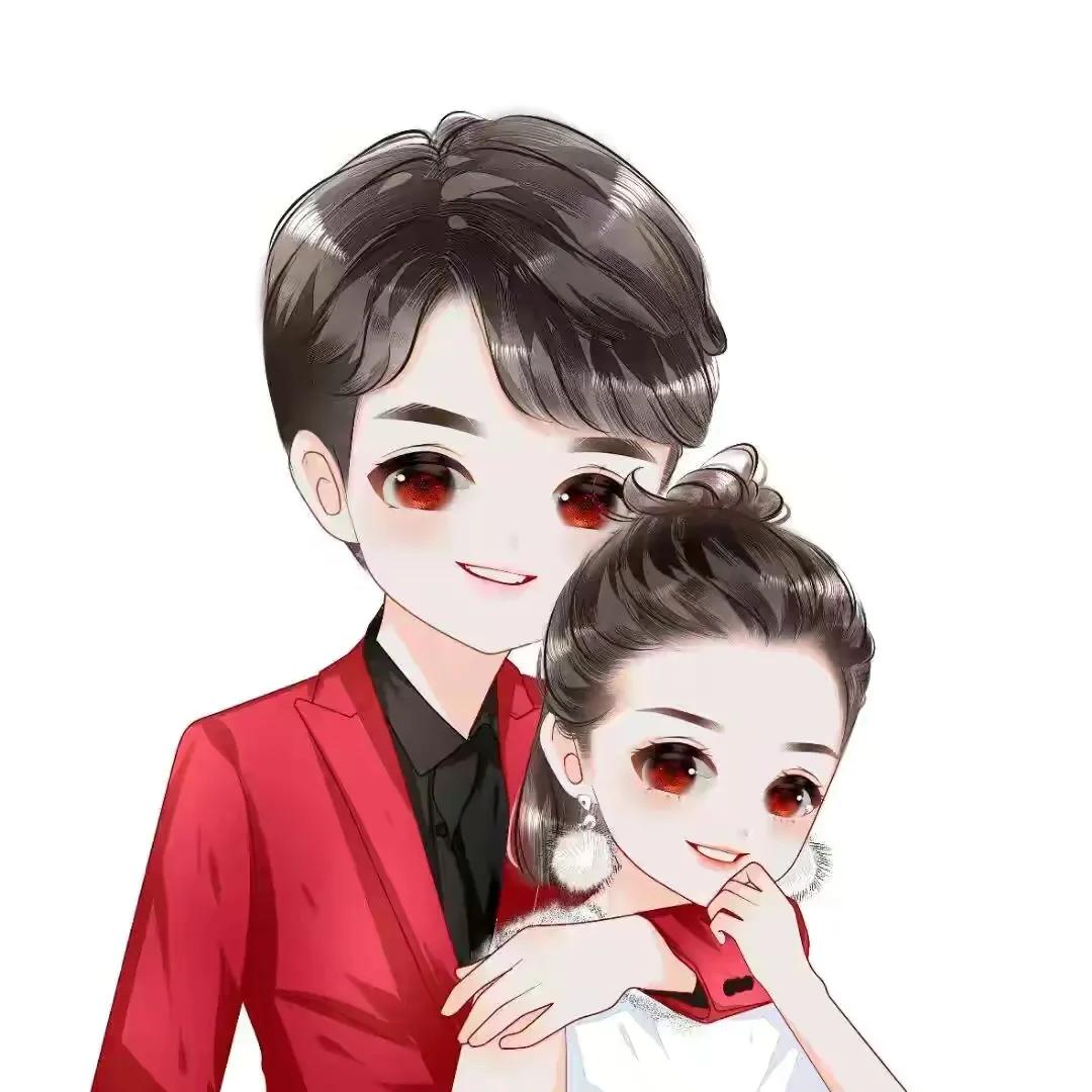 Change Your Avatar, Hand Painted Cartoon Couple Avatar, Unique And Lovely