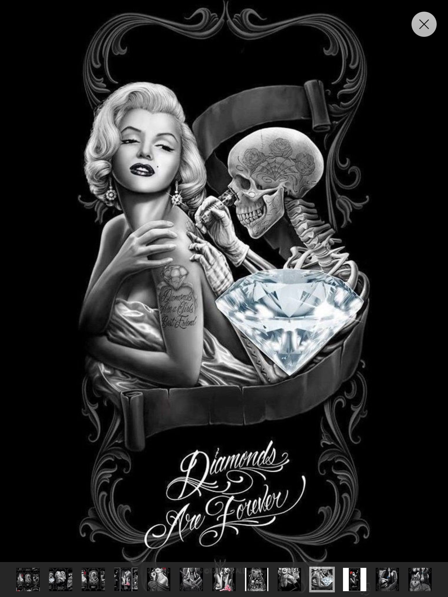 Marilyn Monroe Skull Wallpaper