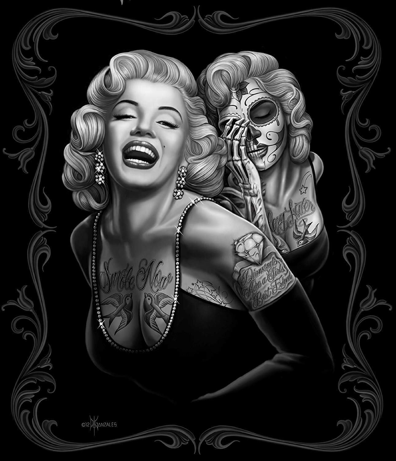 DGA Marilyn Monroe Smile Now Queen Size Blanket
