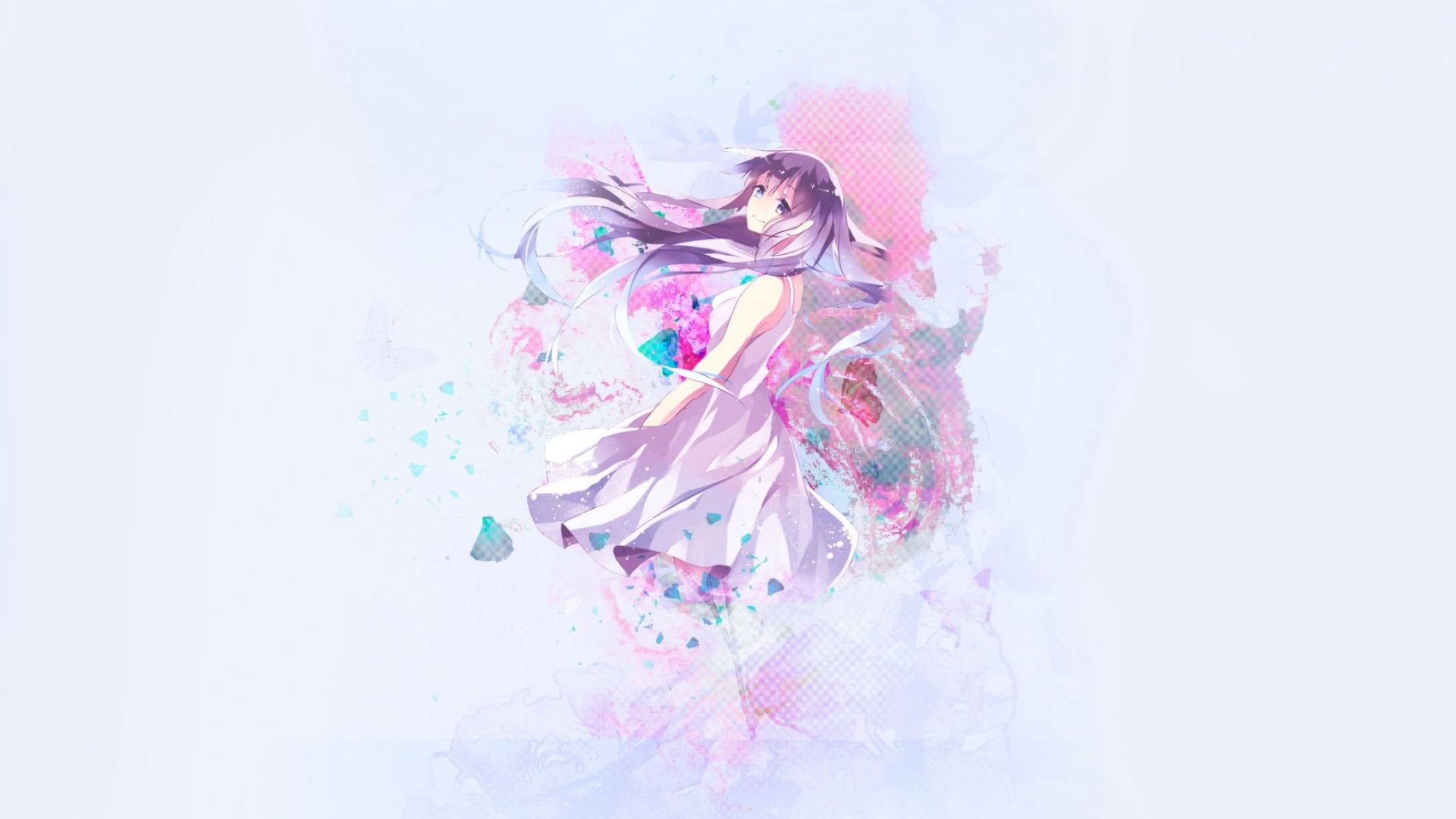 Pastel Anime Wallpaper, Woman In Pink Dress Wallpaper, Artistic, Colorful • Wallpaper For You