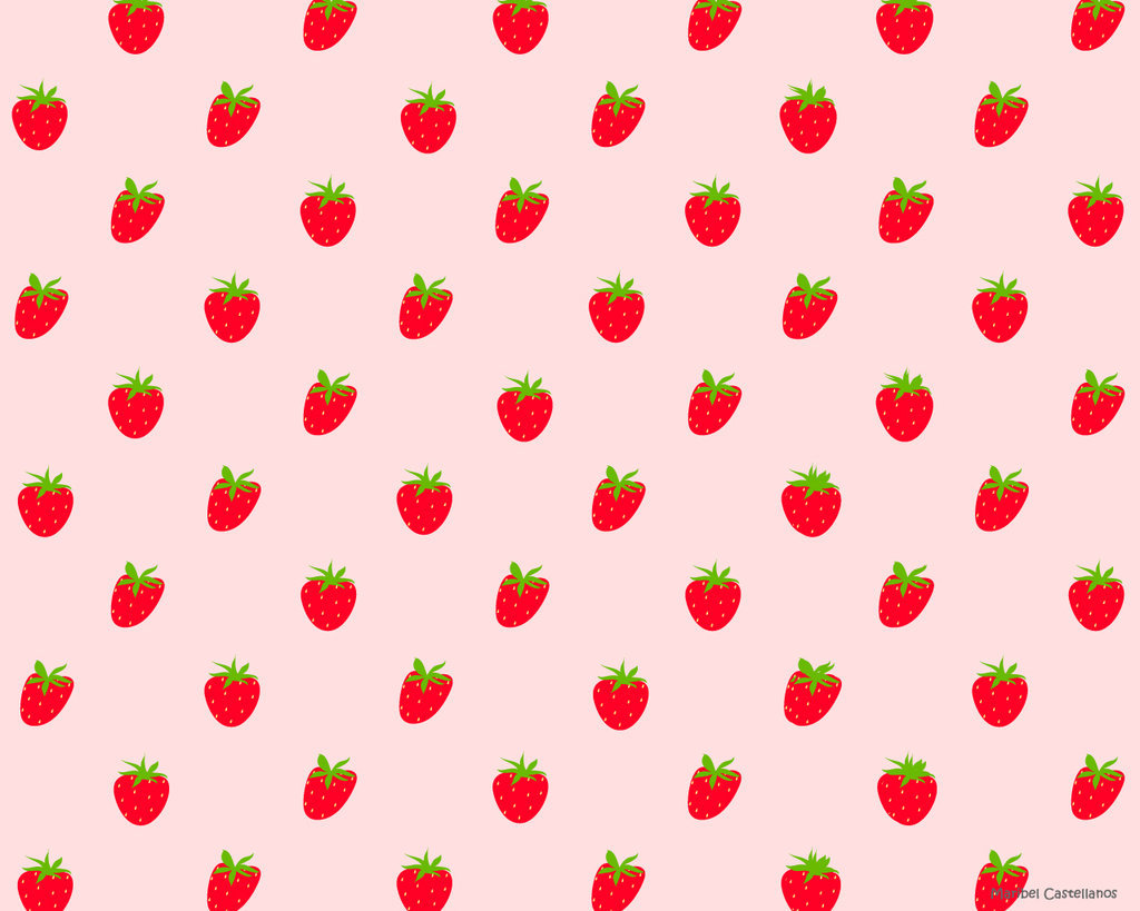 Kawaii Strawberry Wallpaper Strawberry Pc Background