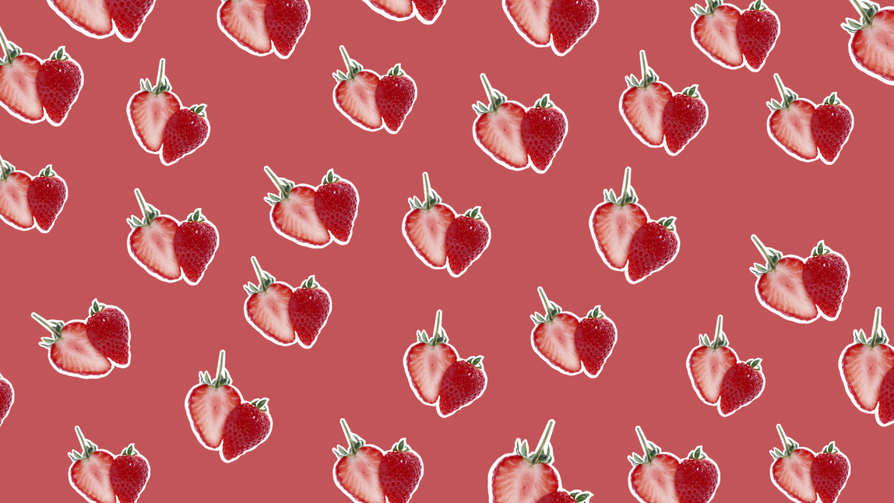 Strawberry PC Aesthetic Wallpapers - Wallpaper Cave