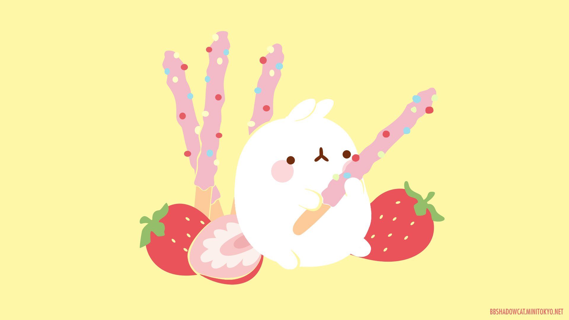 Desktop Kawaii Strawberry Milk Wallpaper