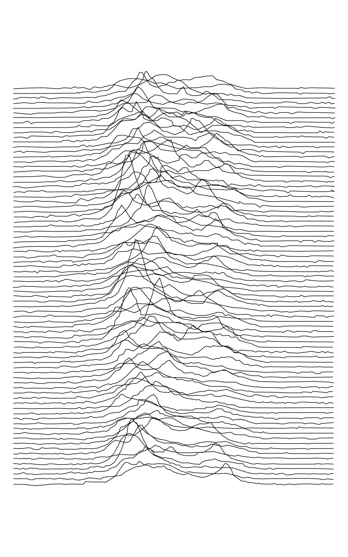 Minimal Joy Division Unknown Pleasures wallpaper in 1200x1920 resolution