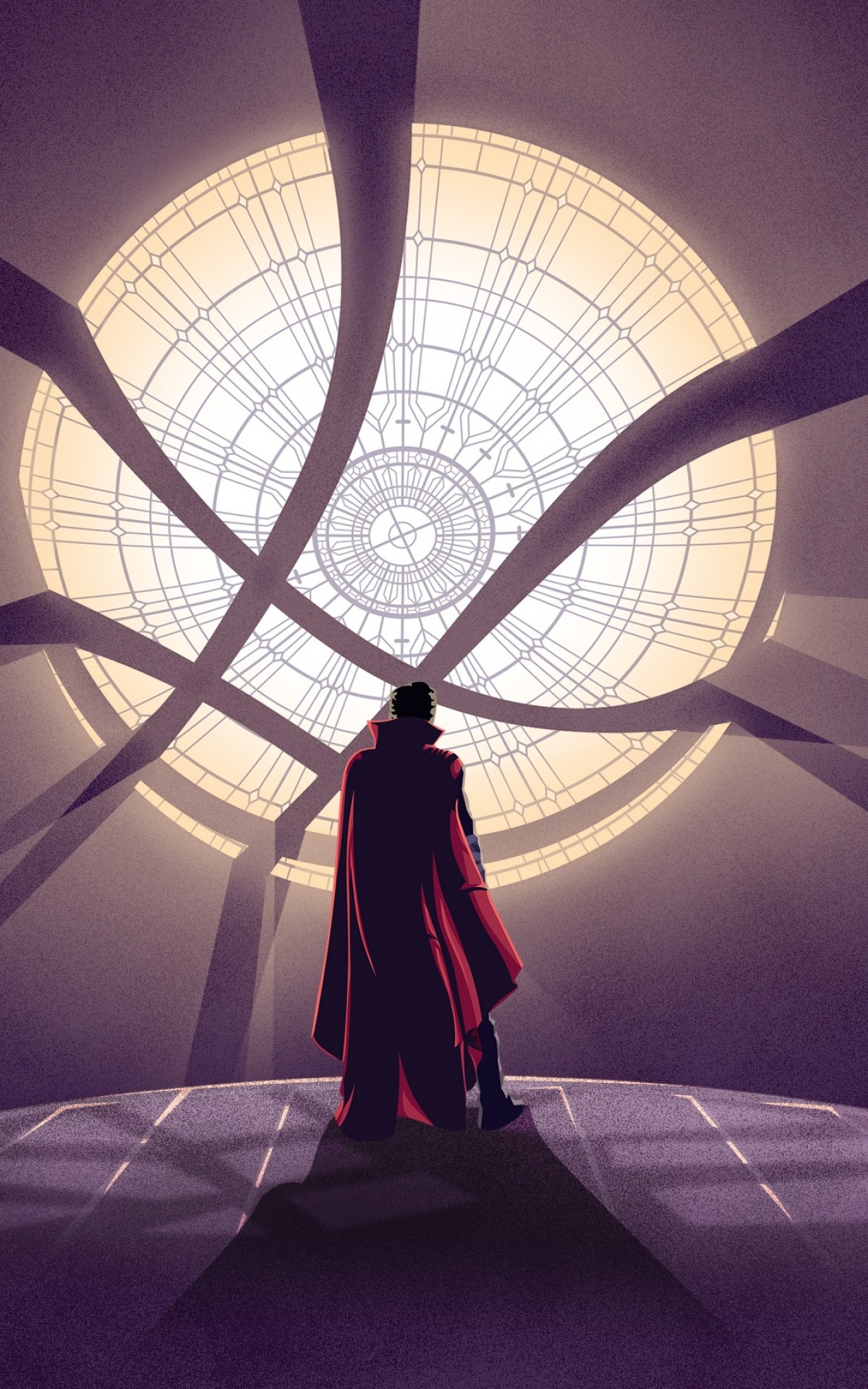 Download 1200x1920 Doctor Strange, Artwork, Minimal, Cape, Back View Wallpaper for Asus Transformer, Asus Nexus 7, Amazon Kindle Fire HD 8.9