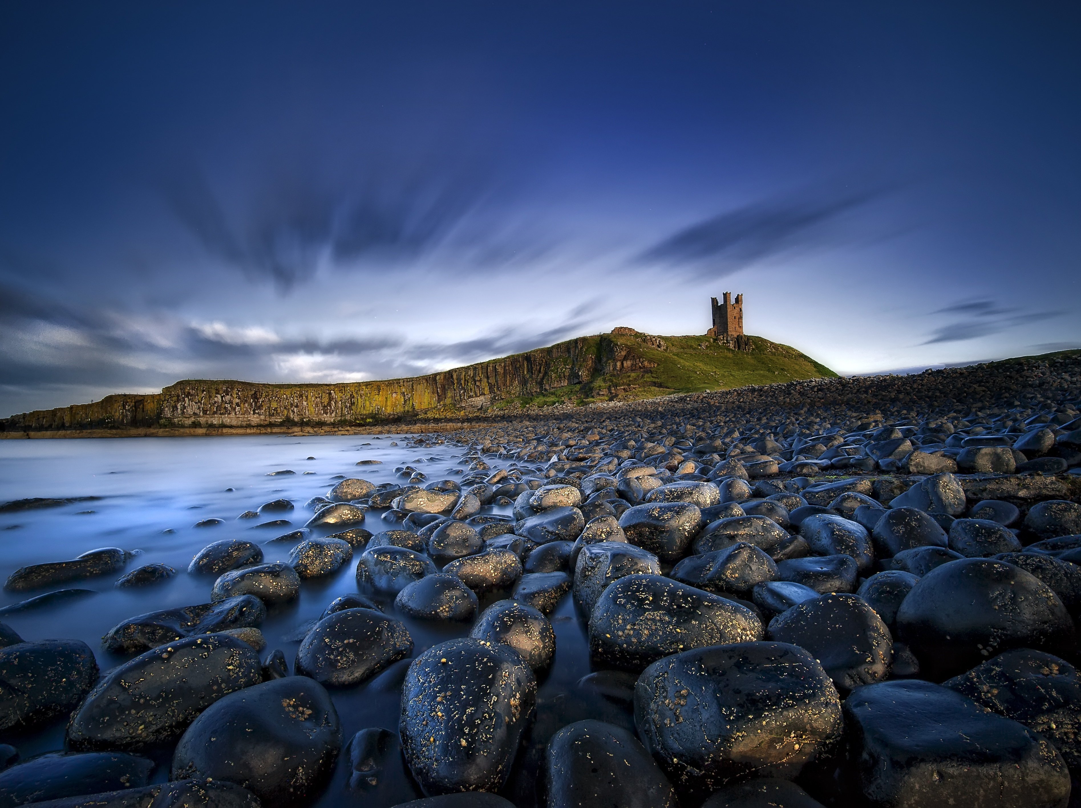 Landscape rocks Northumberland wallpaperx2832