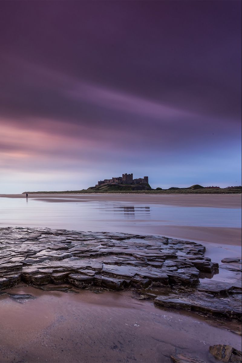 Download Wallpaper 800x1200 England, Northumberland, Bamboro, Castle, Sea, Stones Iphone 4s 4 For Parallax HD Background