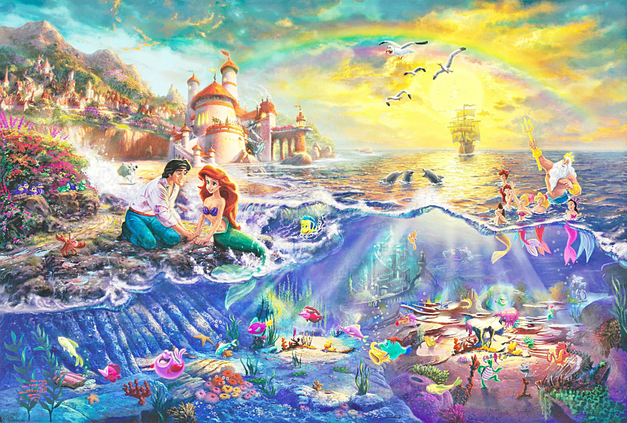 little, Mermaid, Disney, Fantasy, Animation, Cartoon, Adventure, Family, 1littlemermaid, Ariel, Princess, Ocean, Sea Wallpaper HD / Desktop and Mobile Background