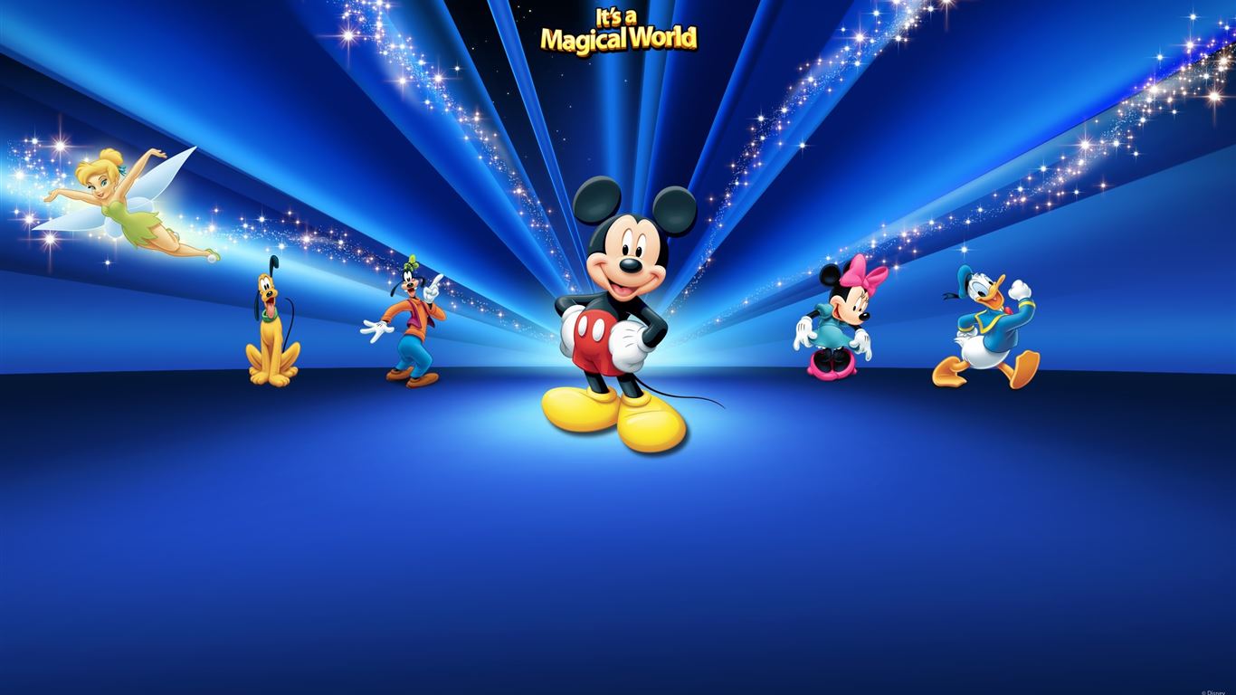 Disney Characters Dark Blue Mac Wallpaper Download