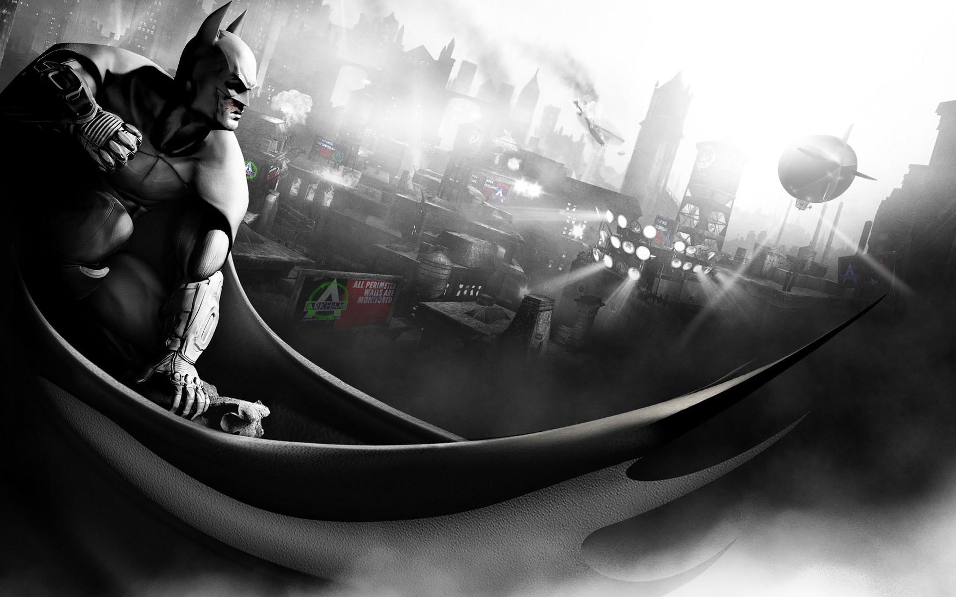 2048x1152 Batman Black And White Gotham City 2048x1152 Resolution HD 4k Wallpapers, Image, Backgrounds, Photos and Pictures