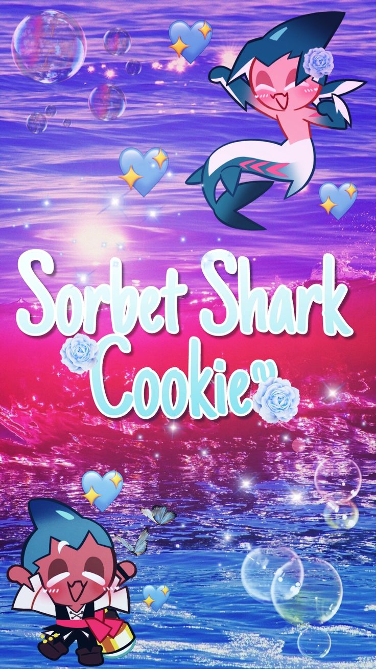 Sorbet Shark Cookie Wallpaper. Shark cookies, Wallpaper, Cookie run