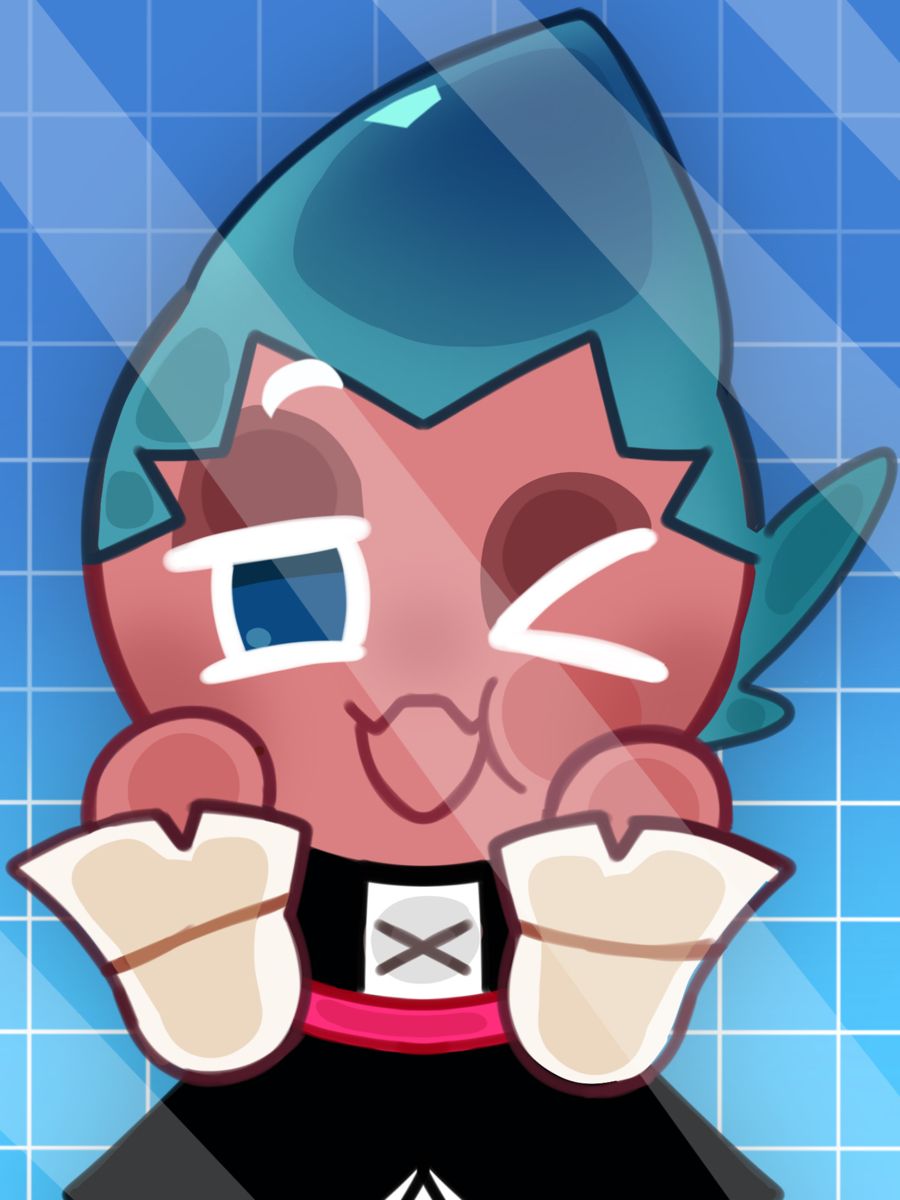 Sorbet shark stuck in your iPad wallpaper. Shark cookies, Shipping cookies, Cookie run