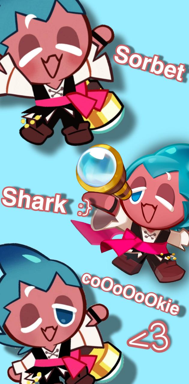 Sorbet shark cookie wallpaper