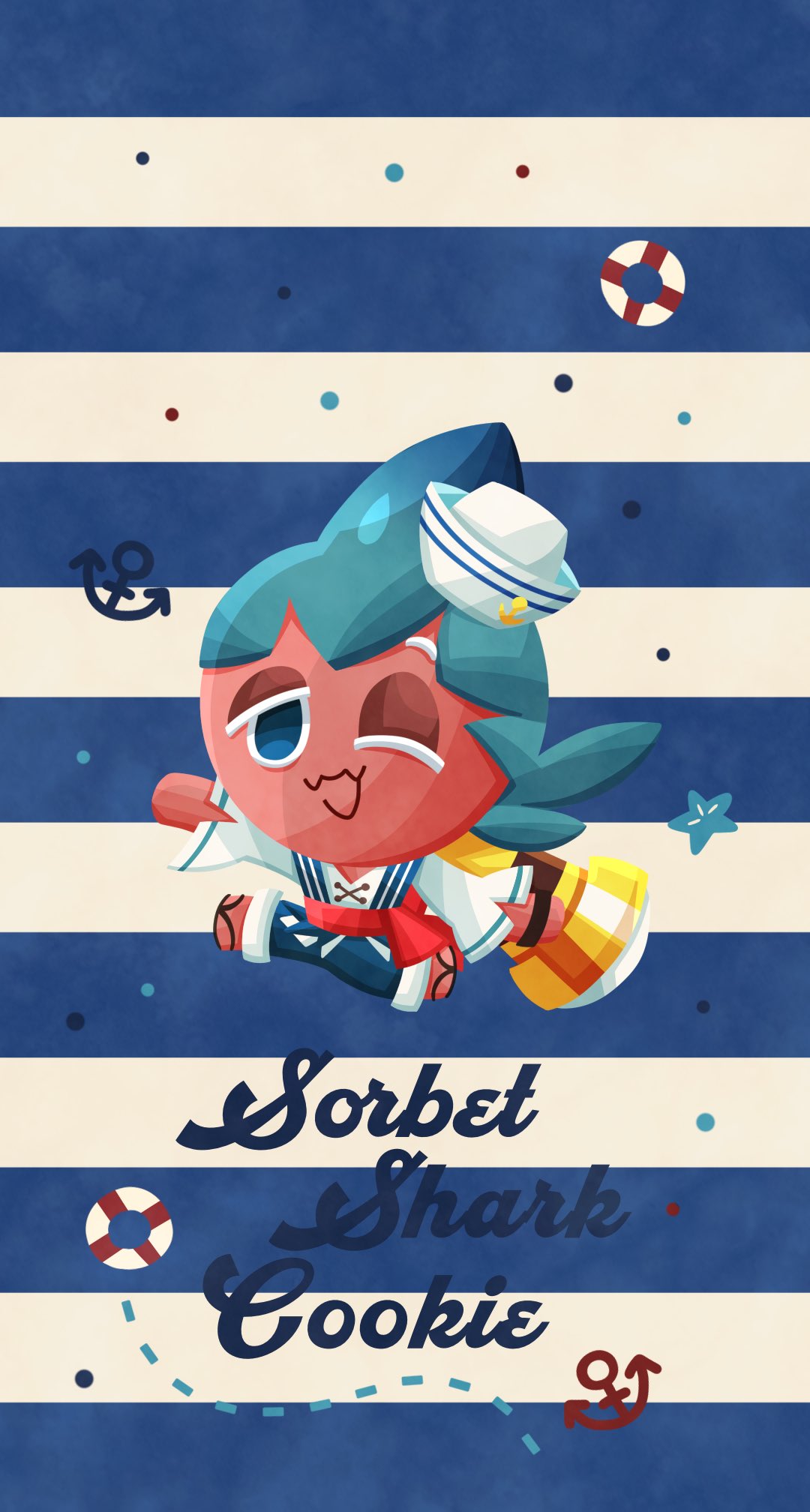 Sorbet Shark Cookie, Mobile Wallpaper Anime Image Board