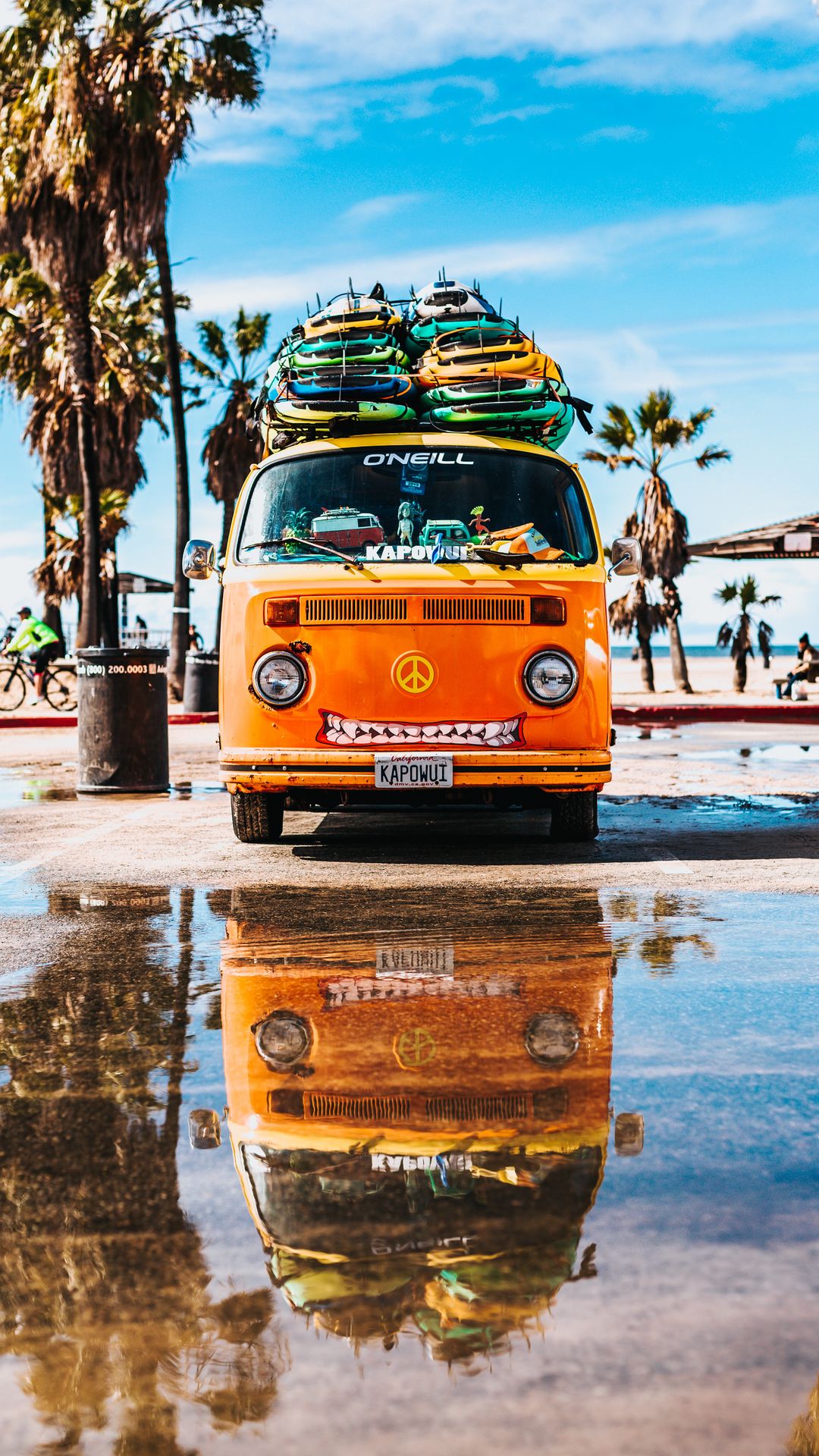 Download wallpaper 1080x1920 bus, surfing, summer samsung galaxy s4, s5, note, sony xperia z, z1, z2, z3, htc one, lenovo vibe HD background
